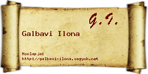 Galbavi Ilona névjegykártya